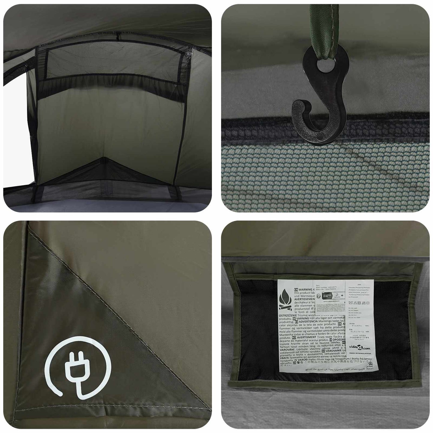 Backpacking Tent Olijfgroen 2-persoons