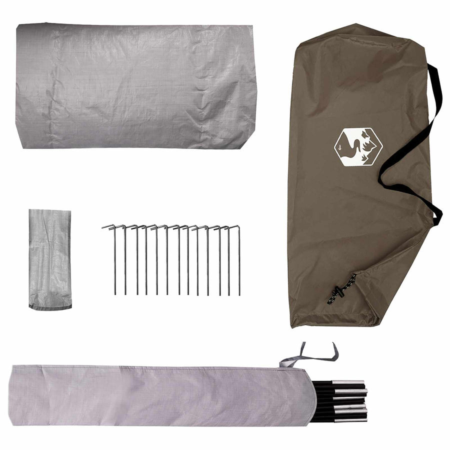 Backpacking Tent Bruin en Grijs 2-persoons