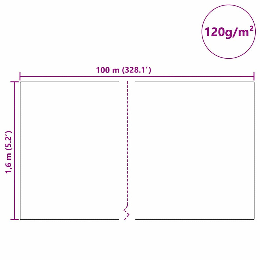 Vorstbescherming Plantvlies Wit 100 x 1,6 m Niet-geweven Stof