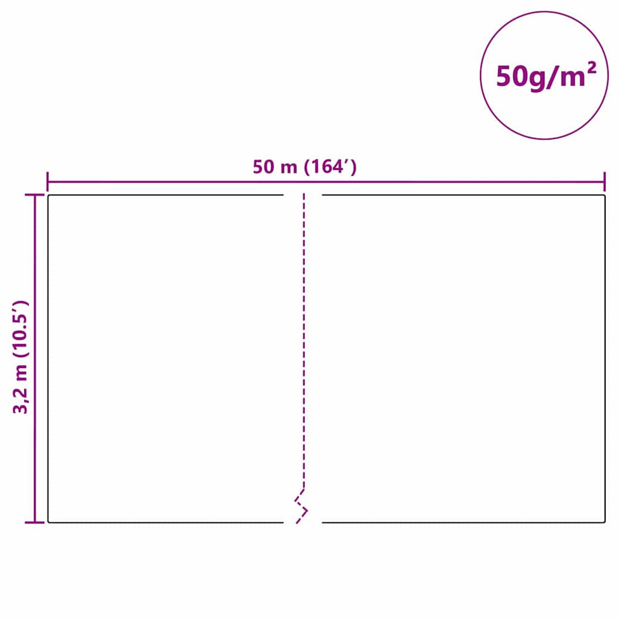 Vorstbescherming Plantvlies Wit 50 x 3,2 m Niet-geweven Stof