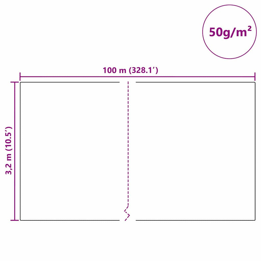 Vorstbescherming Plantvlies Wit 100 x 3,2 m Niet-geweven Stof