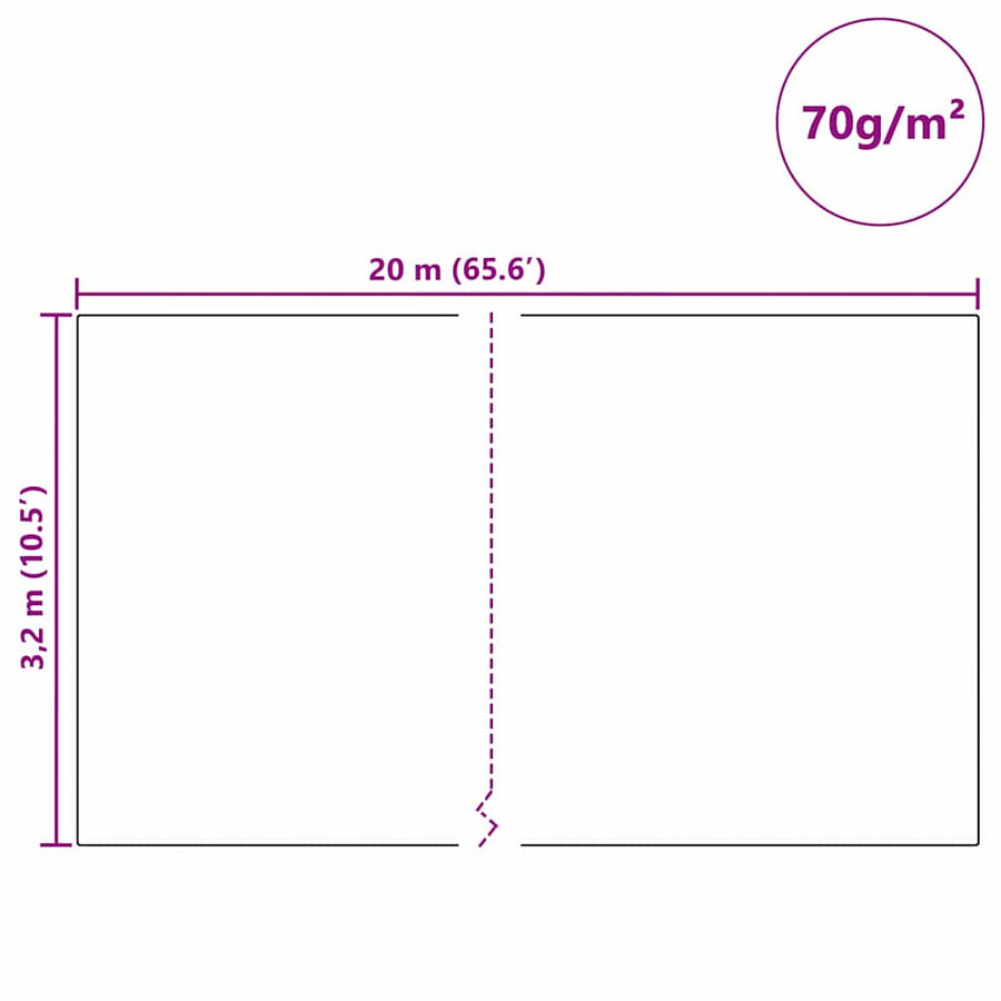 Vorstbescherming Plantvlies Wit 20 x 3,2 m Niet-geweven Stof
