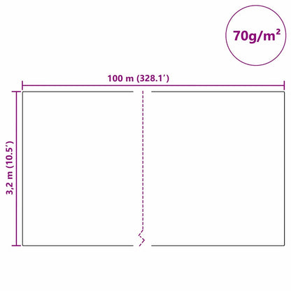 Vorstbescherming Plantvlies Wit 100 x 3,2 m Niet-geweven Stof