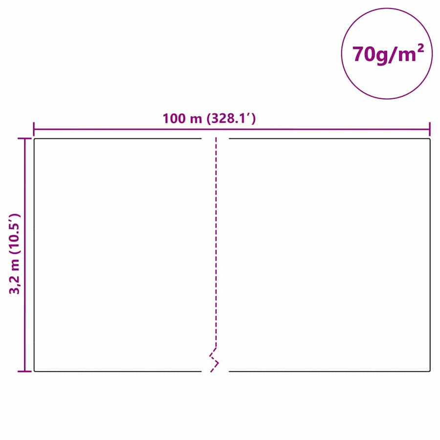 Vorstbescherming Plantvlies Wit 100 x 3,2 m Niet-geweven Stof