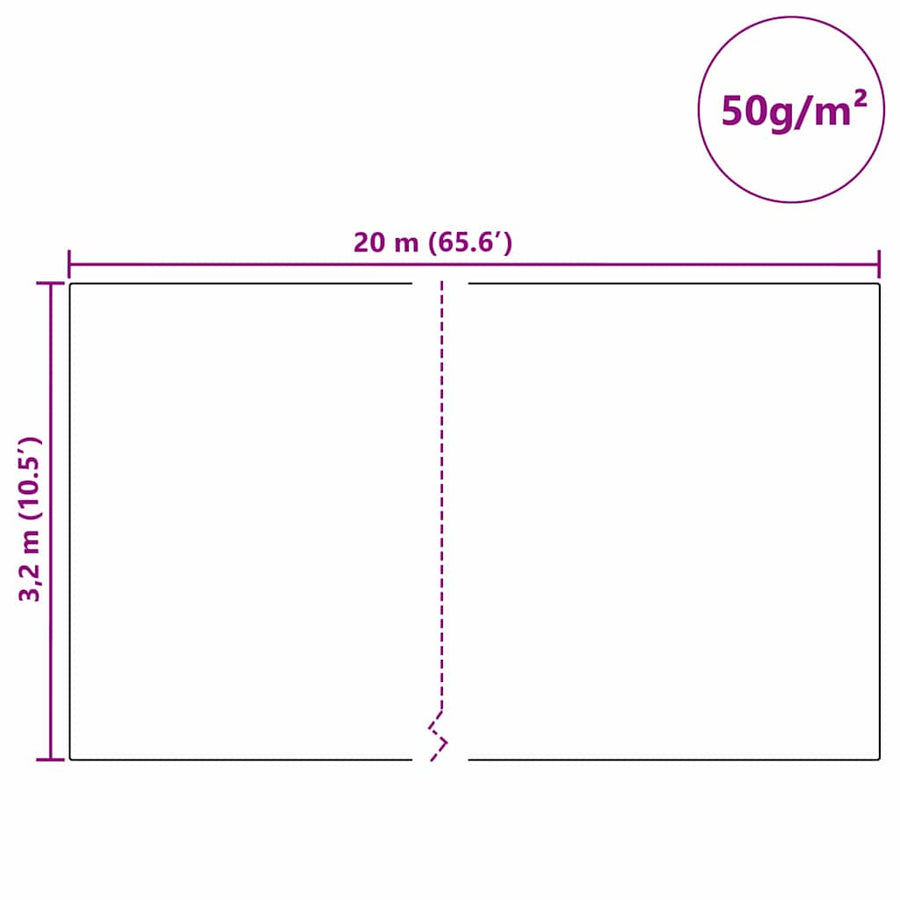 Vorstbescherming Plantvlies Beige 20 x 3,2 m Niet-geweven Stof