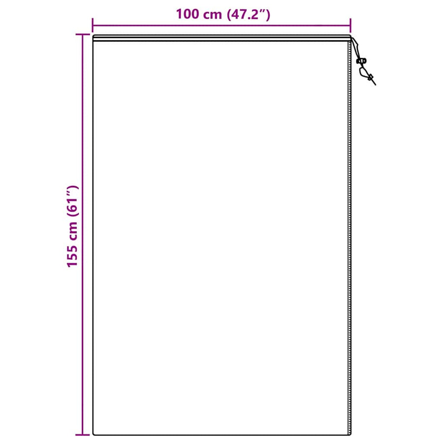 Vorstbescherming Plantenfleece Covers 5 pcs Wit 1,55 x 1 m