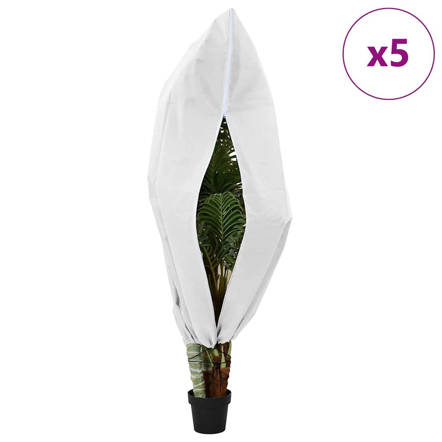 Vorstbescherming Plantenfleece Covers 5 pcs Wit 1,55 x 1 m