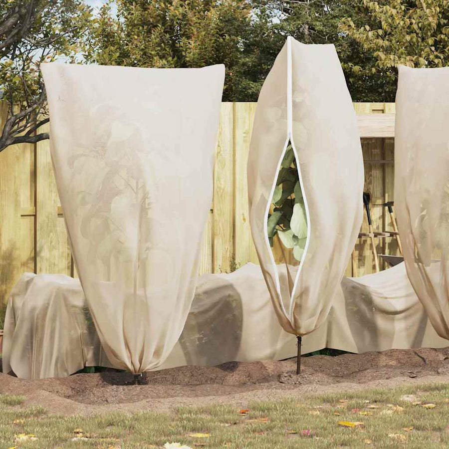 Vorstbescherming Plantenfleece Covers 5 pcs Beige 1,55 x 1,55 m