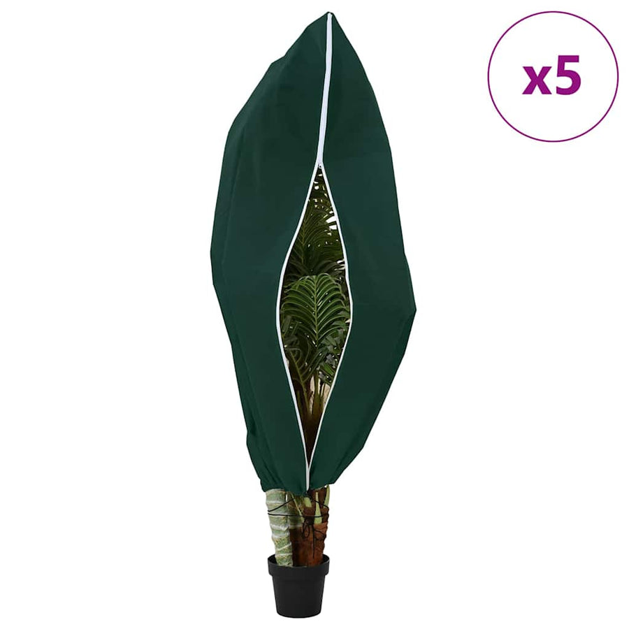 Vorstbescherming Plantenfleece Covers 5 pcs Groen 1,8 x 1,2 m