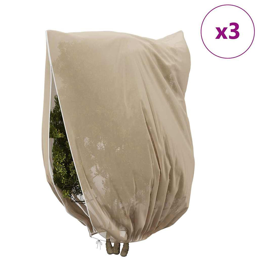 Vorstbescherming Plantenfleece Covers 3 pcs Beige 3,5 x 2,5 m