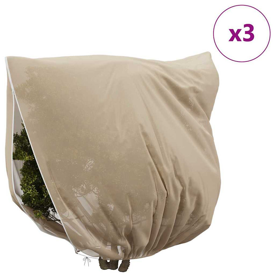 Vorstbescherming Plantenfleece Covers 3 pcs Beige 3.5 x 3.93 m