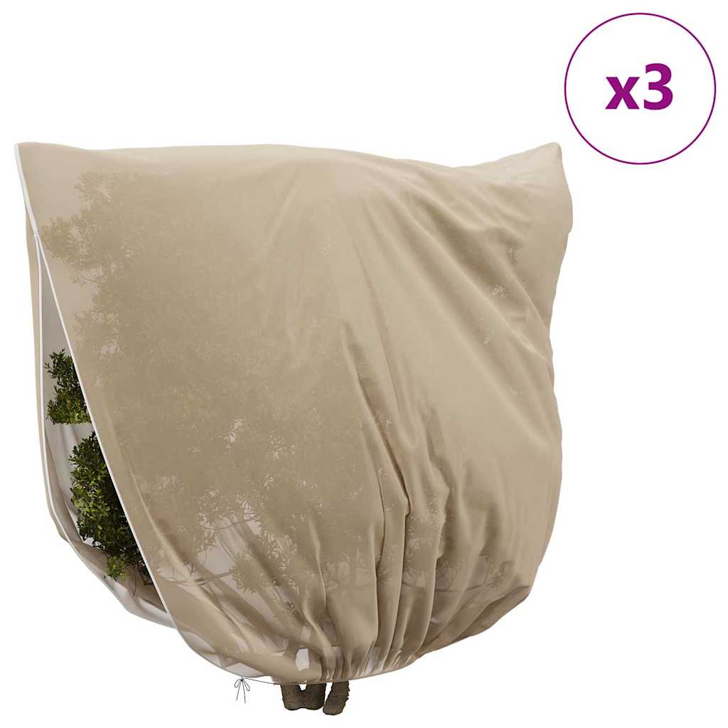Vorstbescherming Plantenfleece Covers 3 pcs Beige 3.5 x 3.93 m