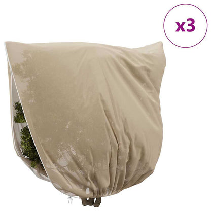 Vorstbescherming Plantenfleece Covers 3 pcs Beige 3.5 x 3.93 m