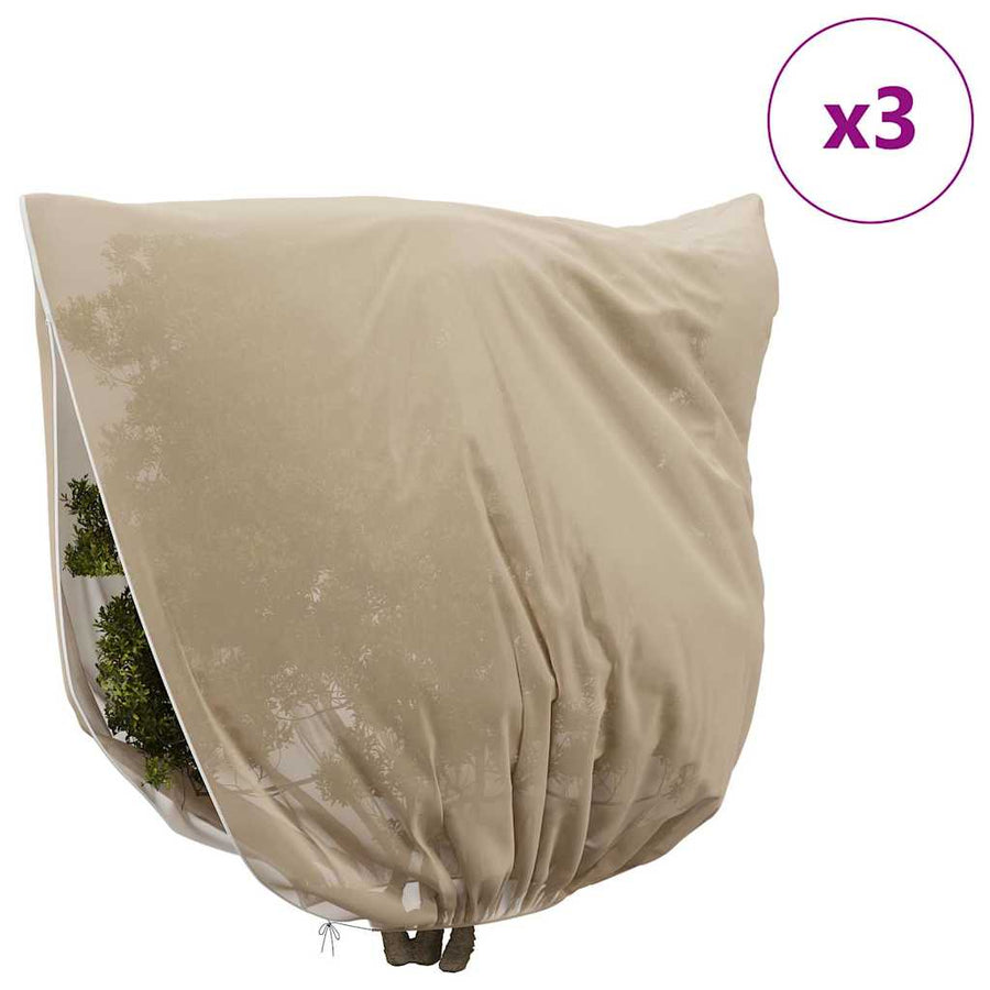 Vorstbescherming Plantenfleece Covers 3 pcs Beige 3.5 x 3.93 m