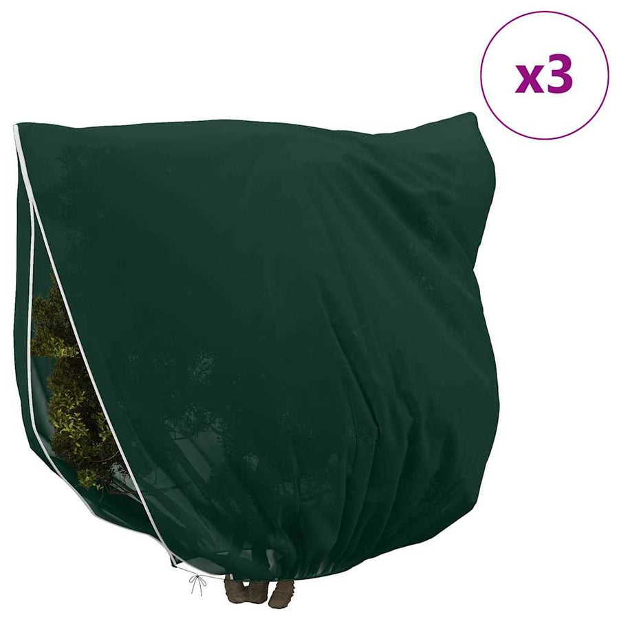 Vorstbescherming Plantenfleece Covers 3 pcs Groen 3.5 x 3.93 m