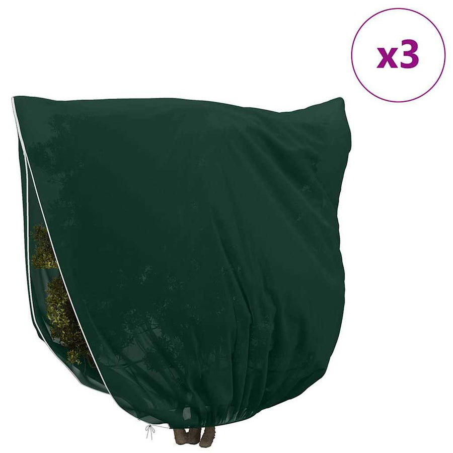 Vorstbescherming Plantenfleece Covers 3 pcs Groen 3.5 x 3.93 m