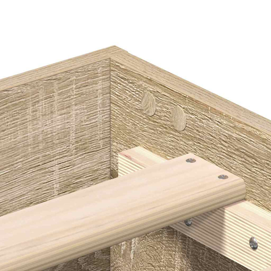 Bedframe Sonoma 137 x 190 cm Bewerkt hout