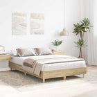 Bedframe 137x190 cm bewerkt hout Sonoma