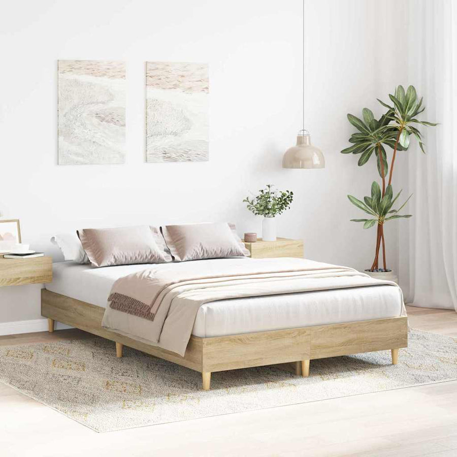 Bedframe Sonoma 137 x 190 cm Bewerkt hout