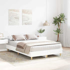 Bedframe 137x190 cm wit samengesteld hout