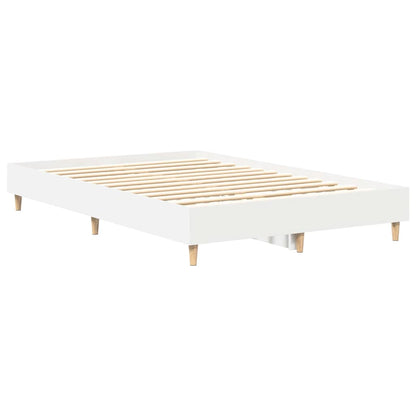 Bedframe Wit 137 x 190 cm Bewerkt hout