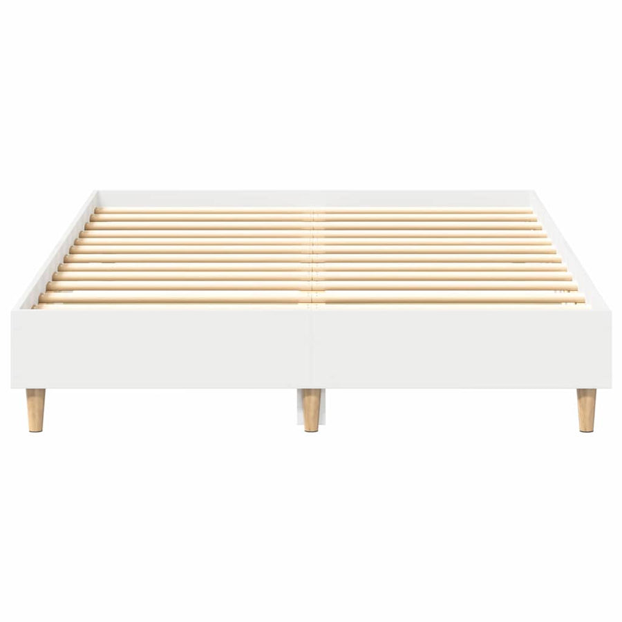 Bedframe Wit 137 x 190 cm Bewerkt hout