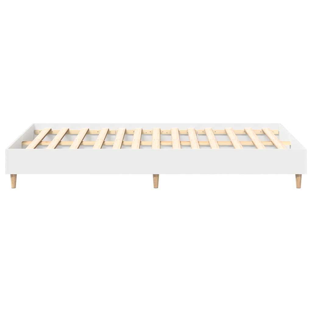 Bedframe Wit 137 x 190 cm Bewerkt hout