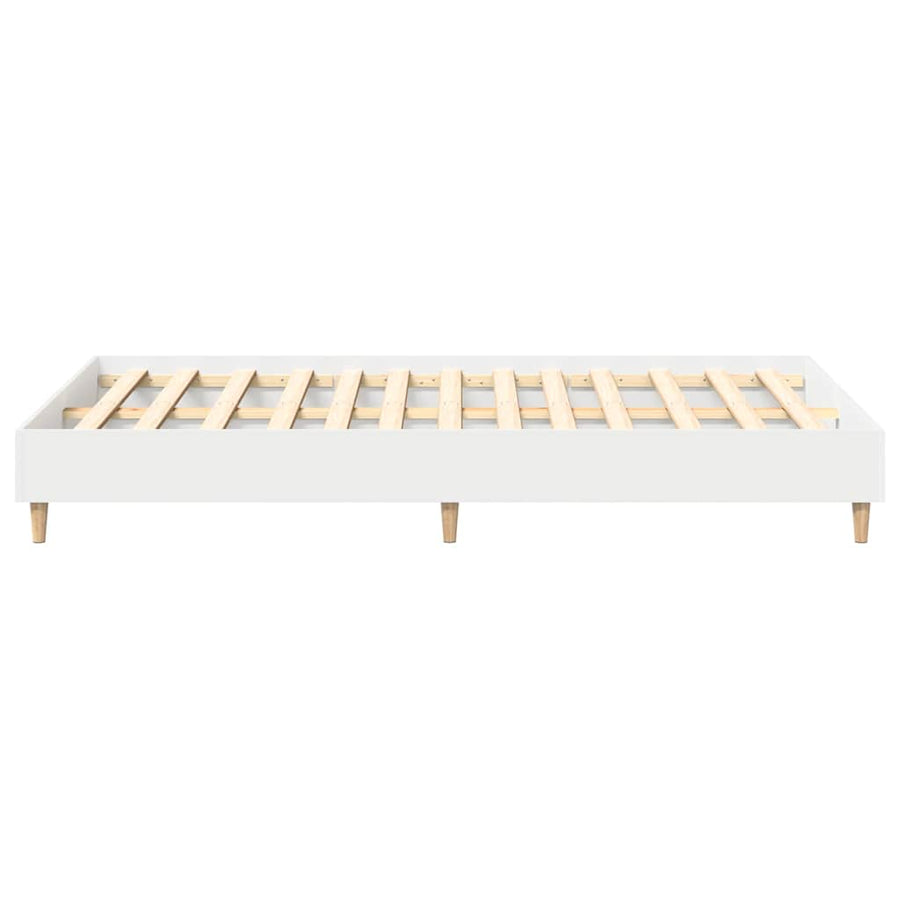 Bedframe Wit 137 x 190 cm Bewerkt hout