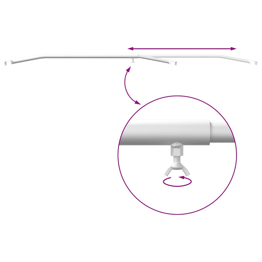Zeildoekbevestiging voor aanhangwagens 2 pcs Zilver 100-145 cm