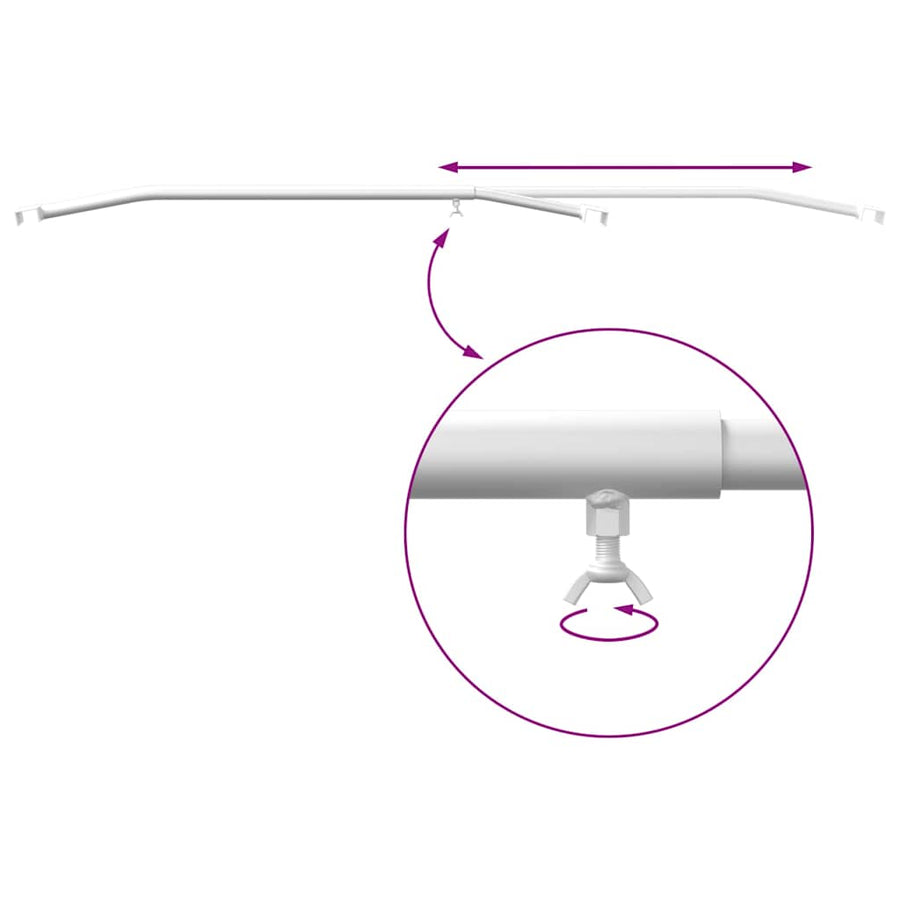 Zeildoekbevestiging voor aanhangwagens 2 pcs Zilver 100-145 cm