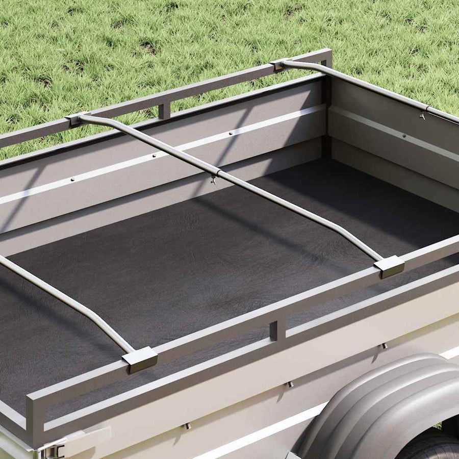 Zeildoekbevestiging voor aanhangwagens 3 pcs Zilver 100-145 cm