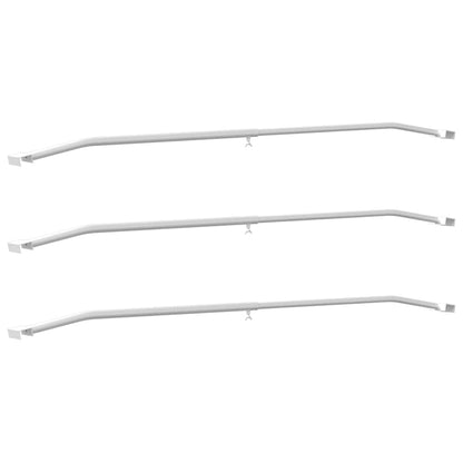 Zeildoekbevestiging voor aanhangwagens 3 pcs Zilver 100-145 cm