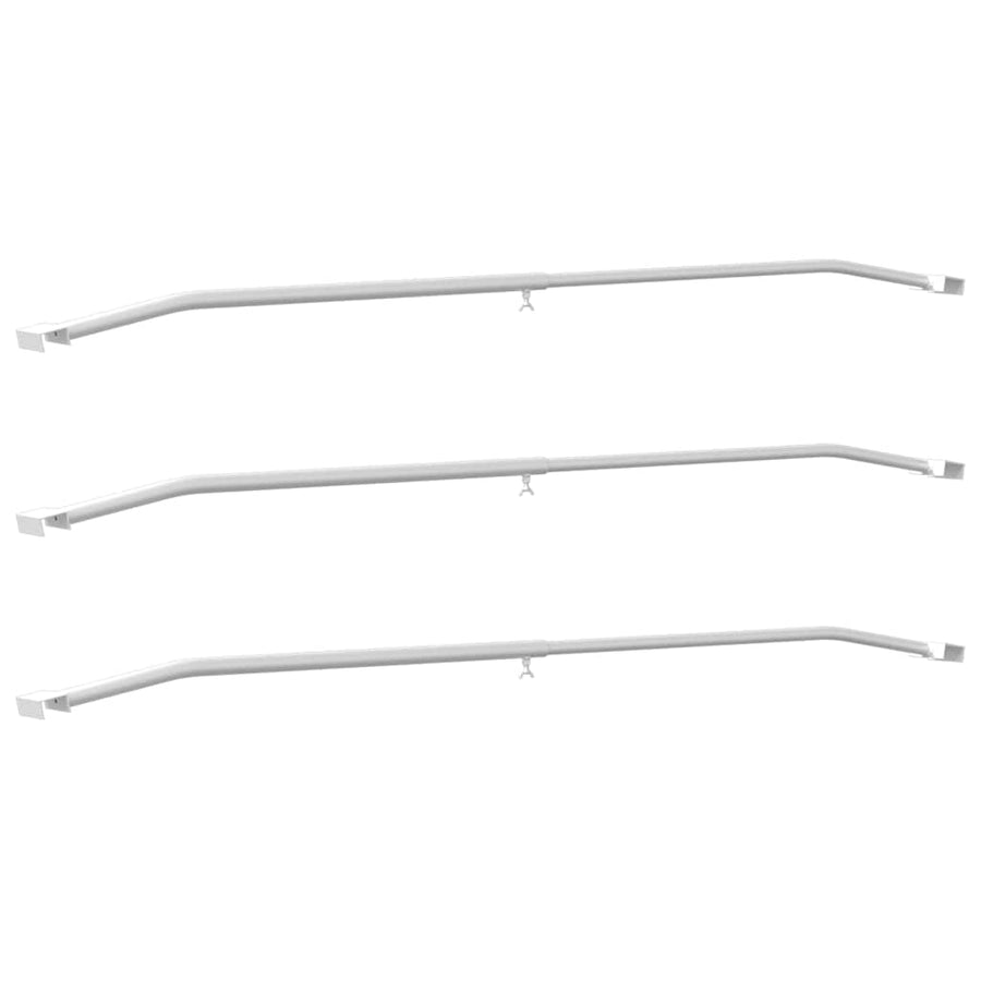 Zeildoekbevestiging voor aanhangwagens 3 pcs Zilver 100-145 cm