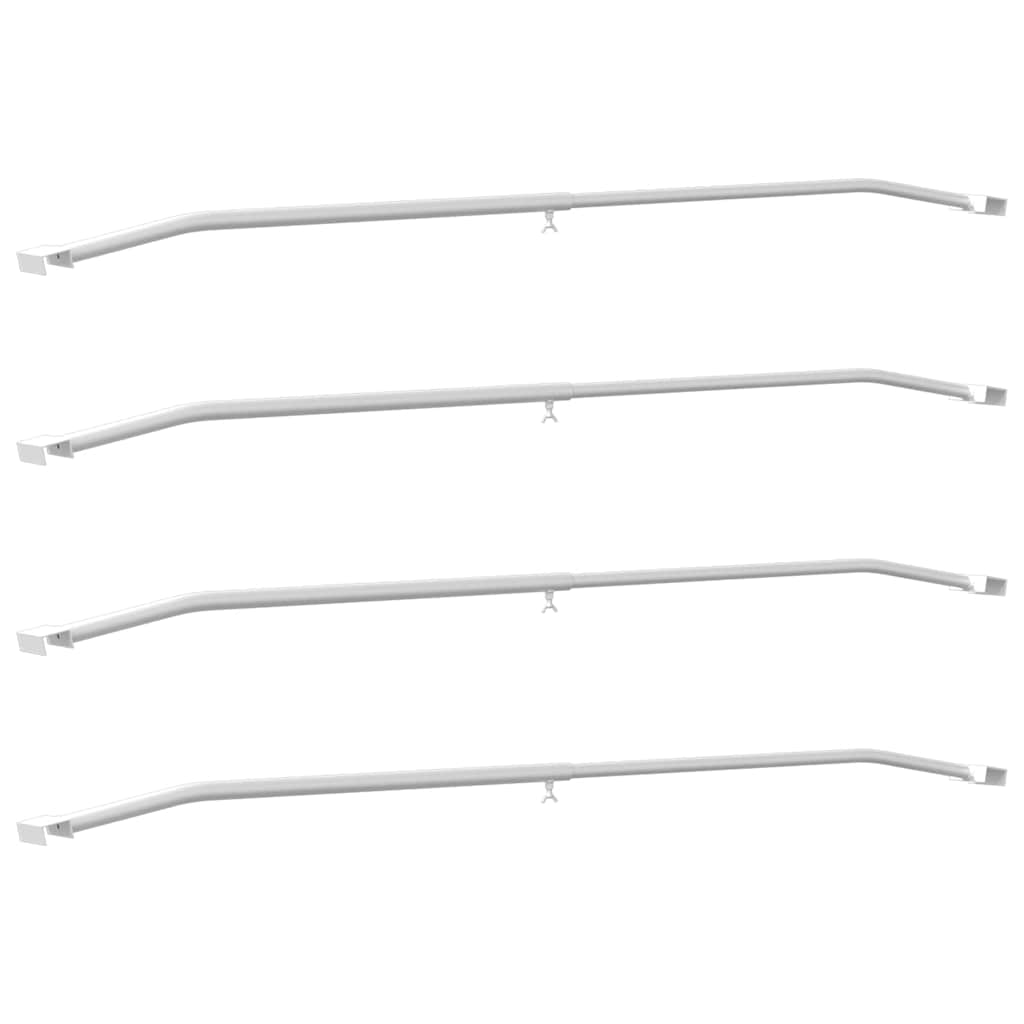 geschikt voor vlak tarpaulin beugel 4 pcs Zilver 100-145 cm