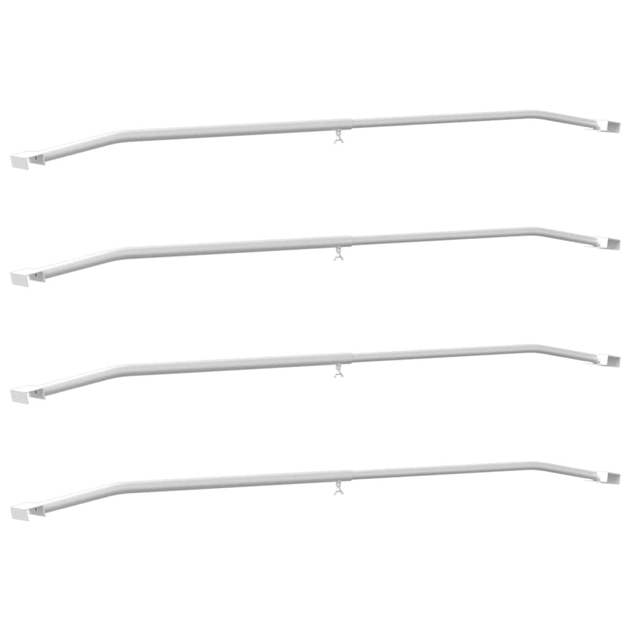geschikt voor vlak tarpaulin beugel 4 pcs Zilver 100-145 cm