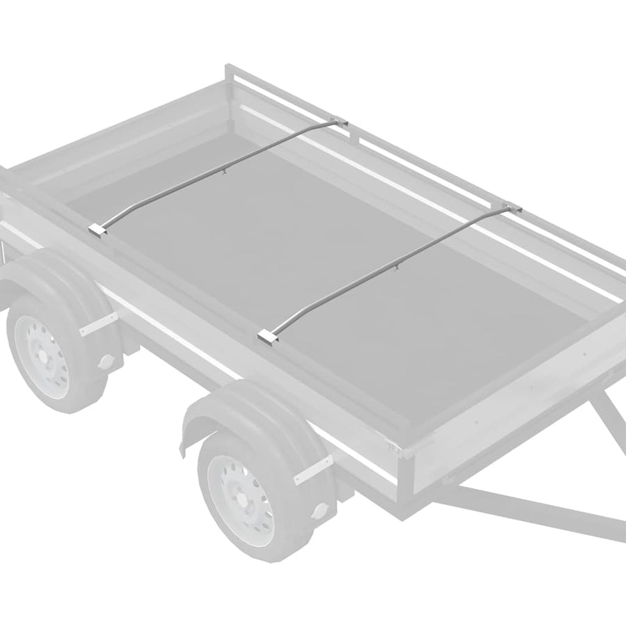 geschikt voor vlak tarpaulin beugel 2 pcs Zilver 130-210 cm