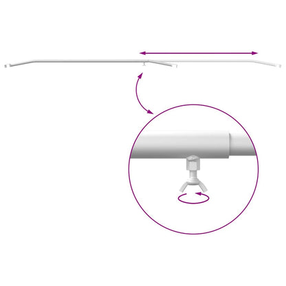 geschikt voor vlak tarpaulin beugel 3 pcs Zilver 130-210 cm