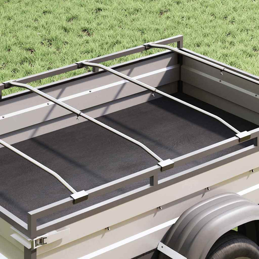Zeildoekbevestiging voor aanhangwagens 4 pcs Zilver 130-210 cm