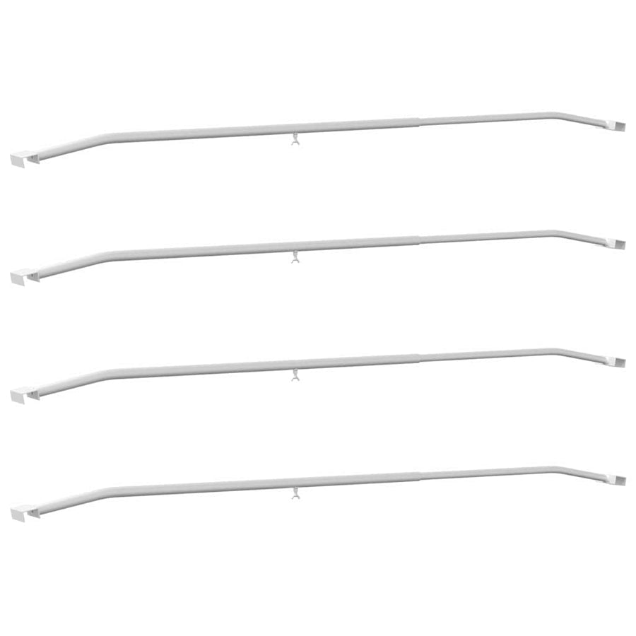 Zeildoekbevestiging voor aanhangwagens 4 pcs Zilver 130-210 cm