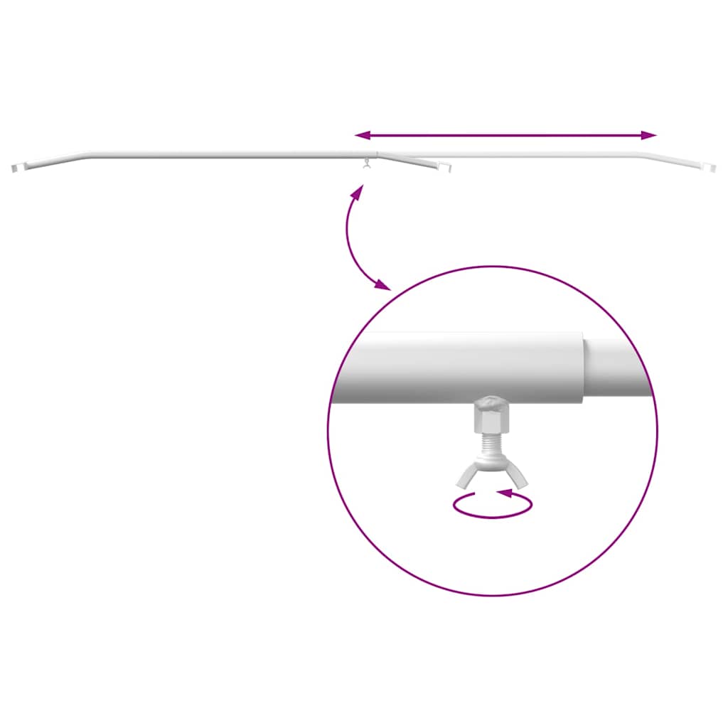 geschikt voor vlak tarpaulin beugel 4 pcs Zilver 130-210 cm