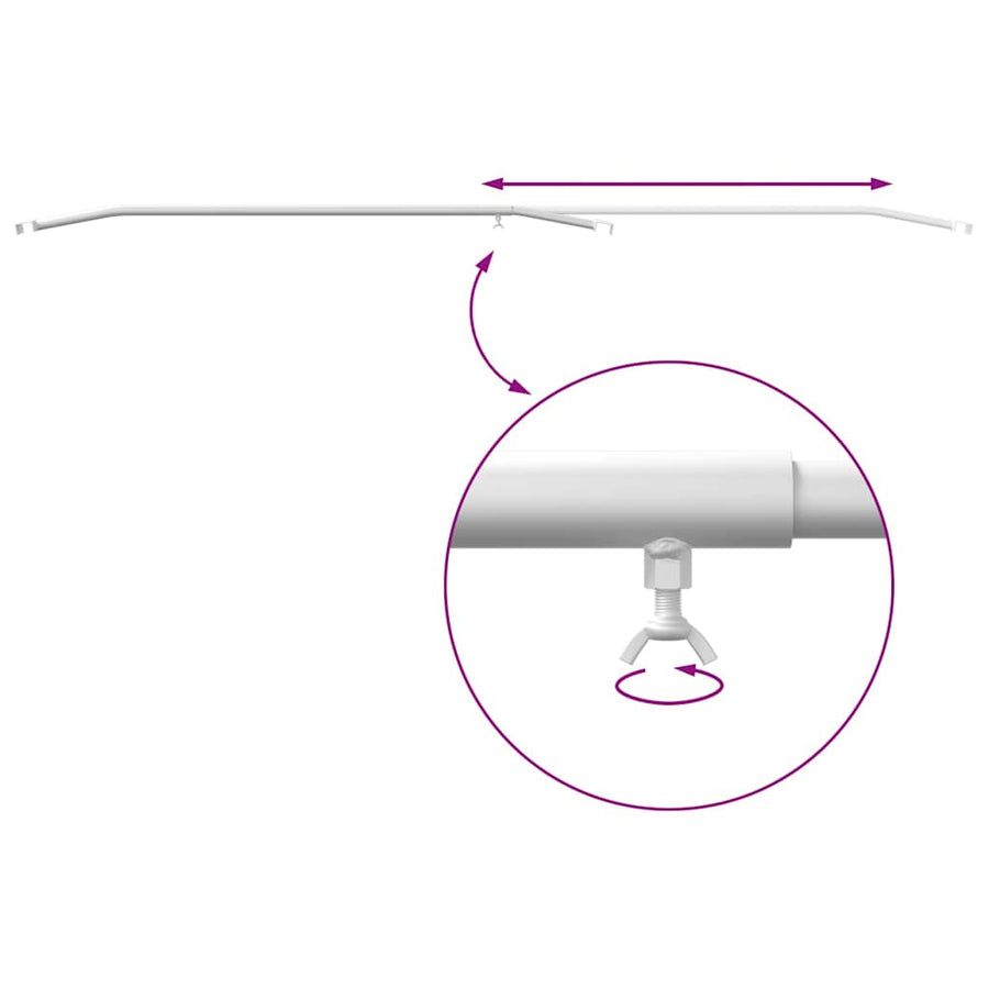 Zeildoekbevestiging voor aanhangwagens 4 pcs Zilver 130-210 cm