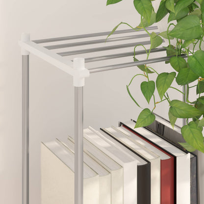Buisvormige plank met opslag Wit 42,5 x 27 x 91,5 cm Aluminium