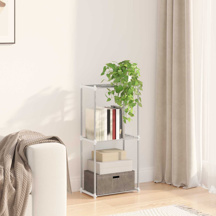 Buisvormige plank met opslag Wit 42,5 x 27 x 91,5 cm Aluminium