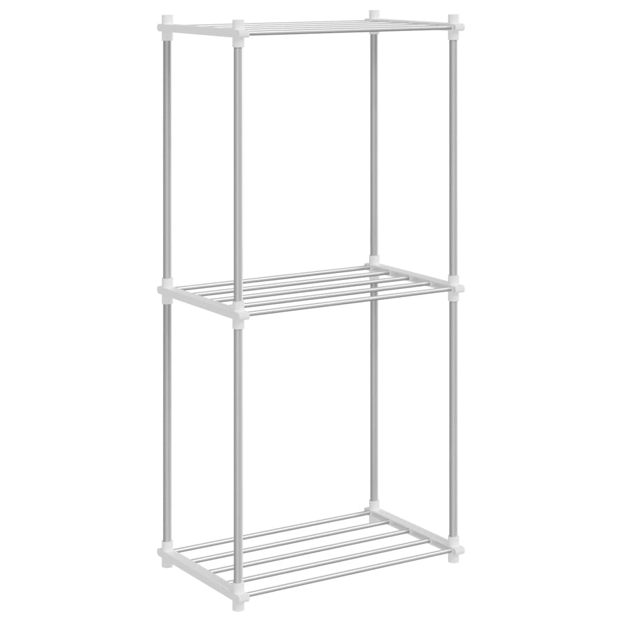 Buisvormige plank met opslag Wit 42,5 x 27 x 91,5 cm Aluminium