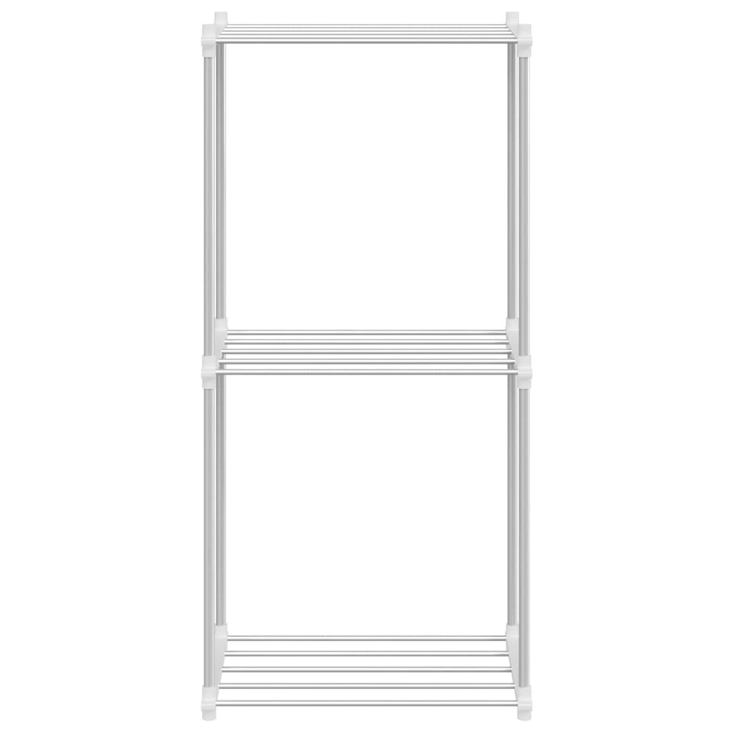 Buisvormige plank met opslag Wit 42,5 x 27 x 91,5 cm Aluminium