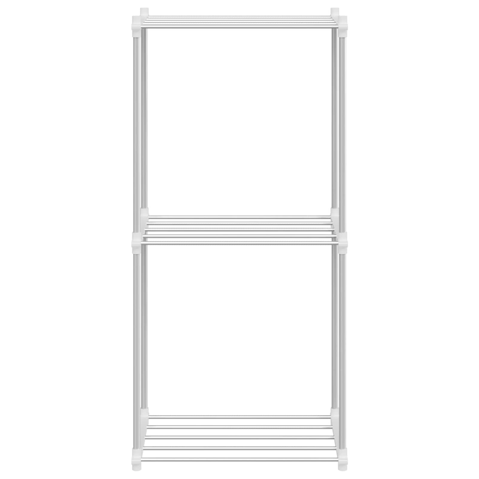 Buisvormige plank met opslag Wit 42,5 x 27 x 91,5 cm Aluminium