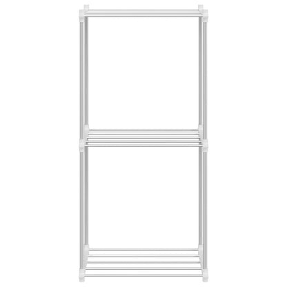 Buisvormige plank met opslag Wit 42,5 x 27 x 91,5 cm Aluminium