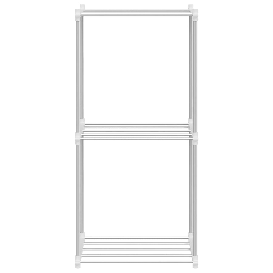 Buisvormige plank met opslag Wit 42,5 x 27 x 91,5 cm Aluminium