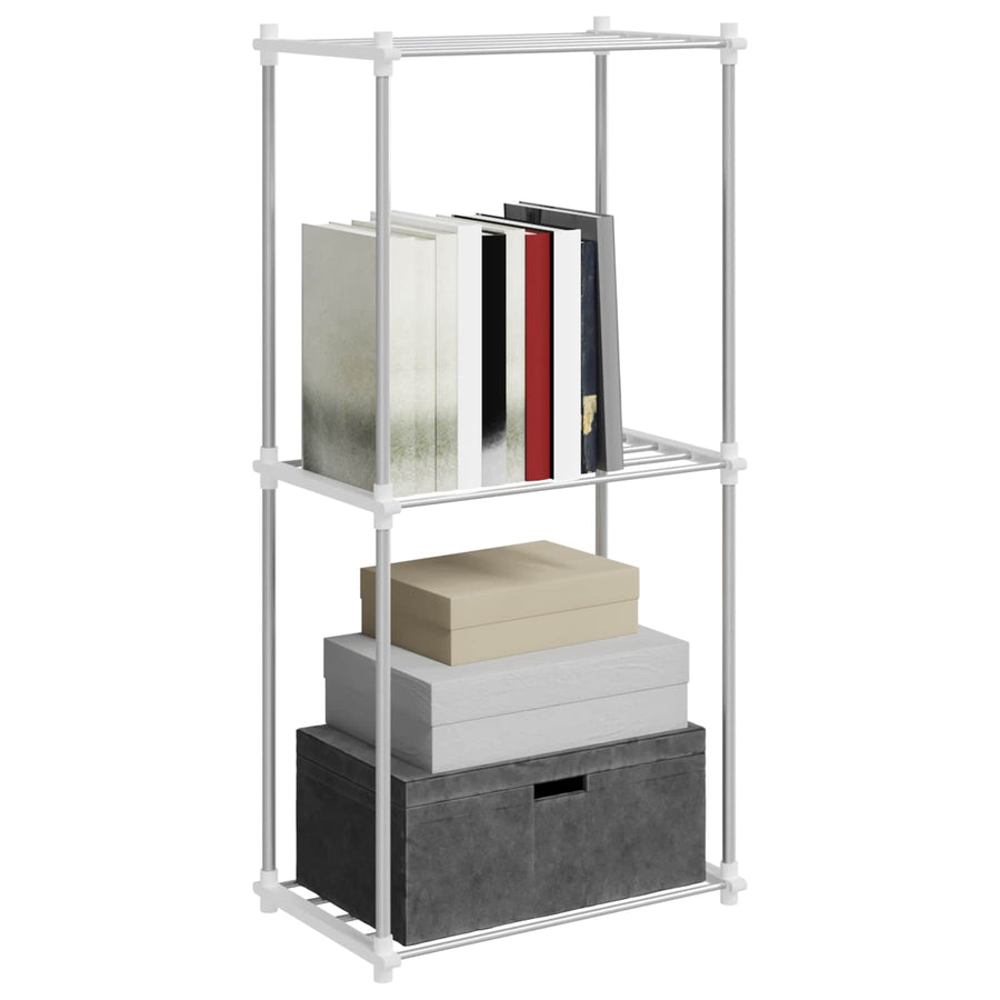 Buisvormige plank met opslag Wit 42,5 x 27 x 91,5 cm Aluminium