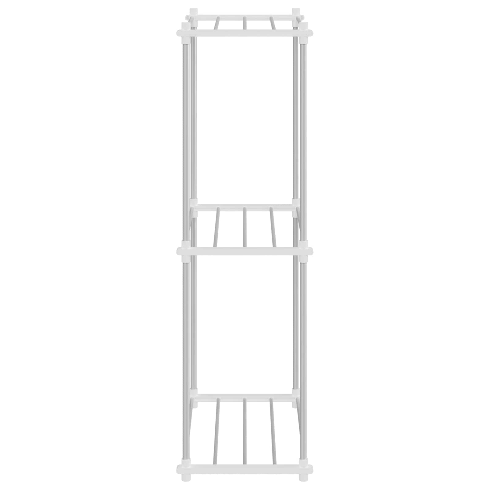 Buisvormige plank met opslag Wit 42,5 x 27 x 91,5 cm Aluminium
